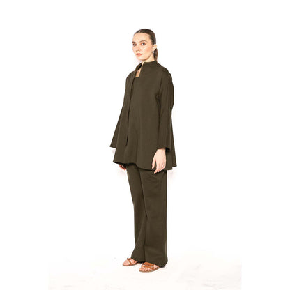 Contemponari The Sirens Green Solid Pant