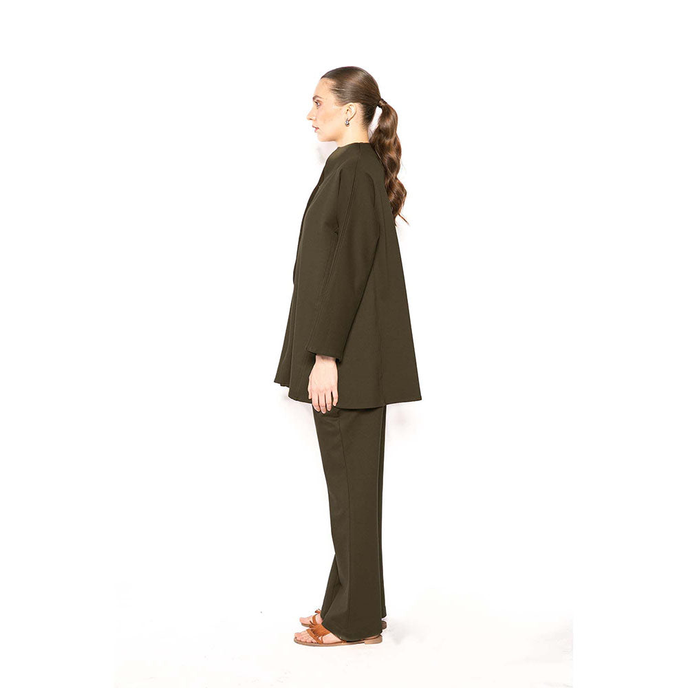 Contemponari The Sirens Green Solid Pant