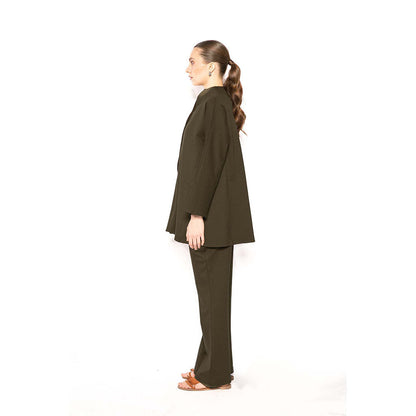 Contemponari The Sirens Green Solid Pant