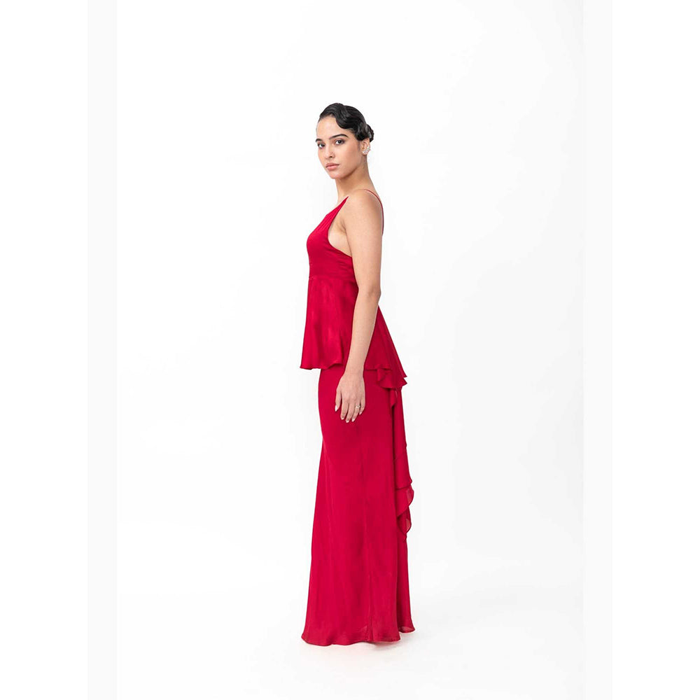 Contemponari The Juliet Red Maxi Skirt