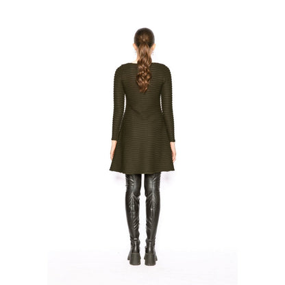 Contemponari Womens Arete Textured Green Dress