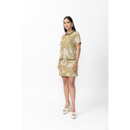 Contemponari Green Estella Mini Dress