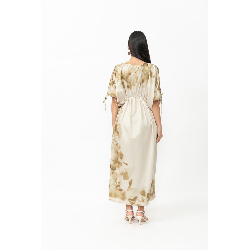 Contemponari Green Printed Zenya Dress