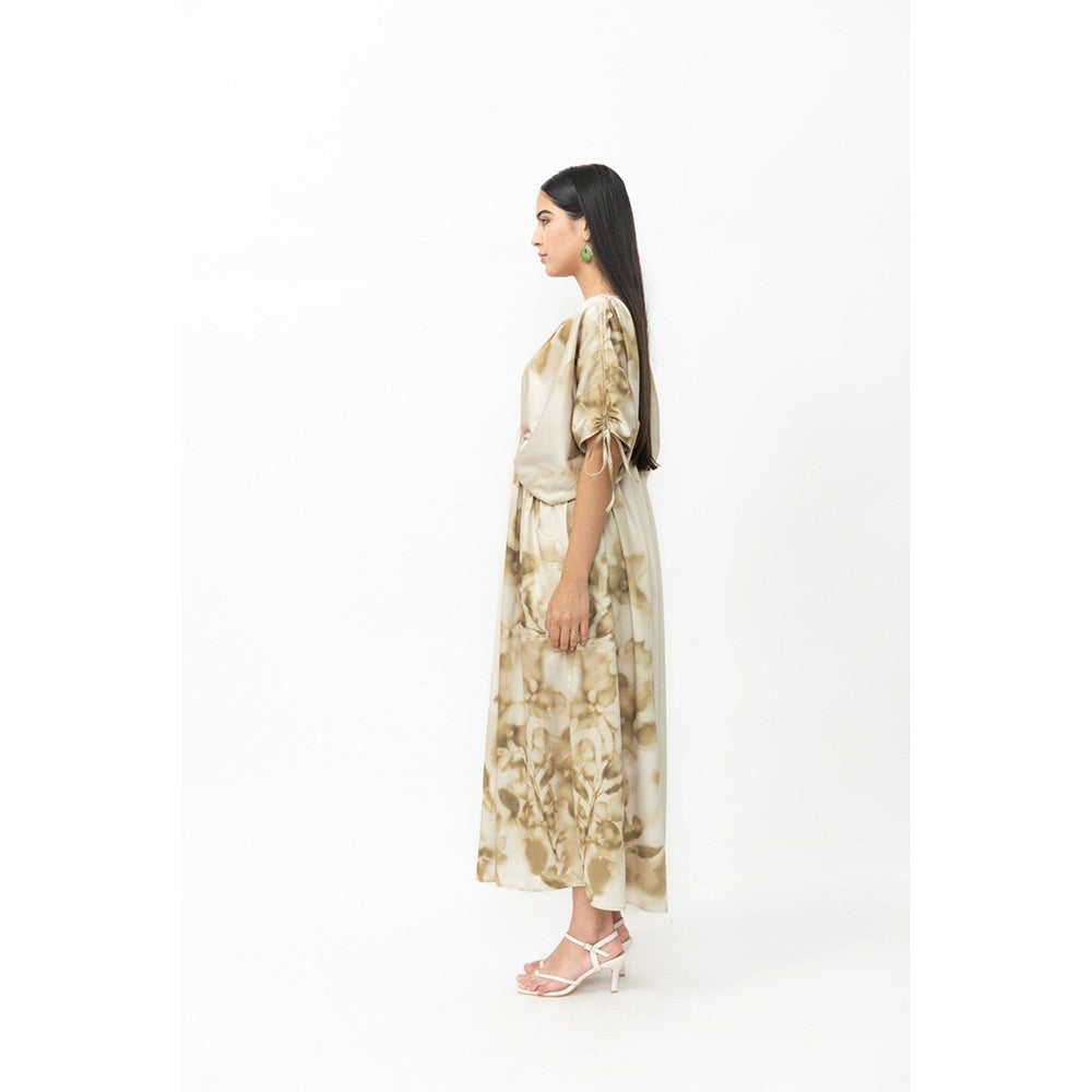 Contemponari Green Printed Zenya Dress