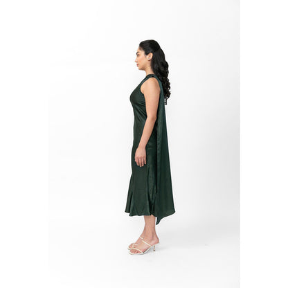 Contemponari Green Emerald Midi Dress