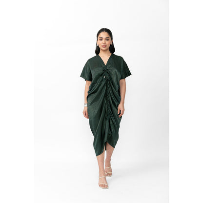 Contemponari Green Cloud Midi Dress