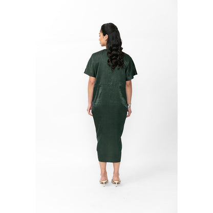 Contemponari Green Cloud Midi Dress