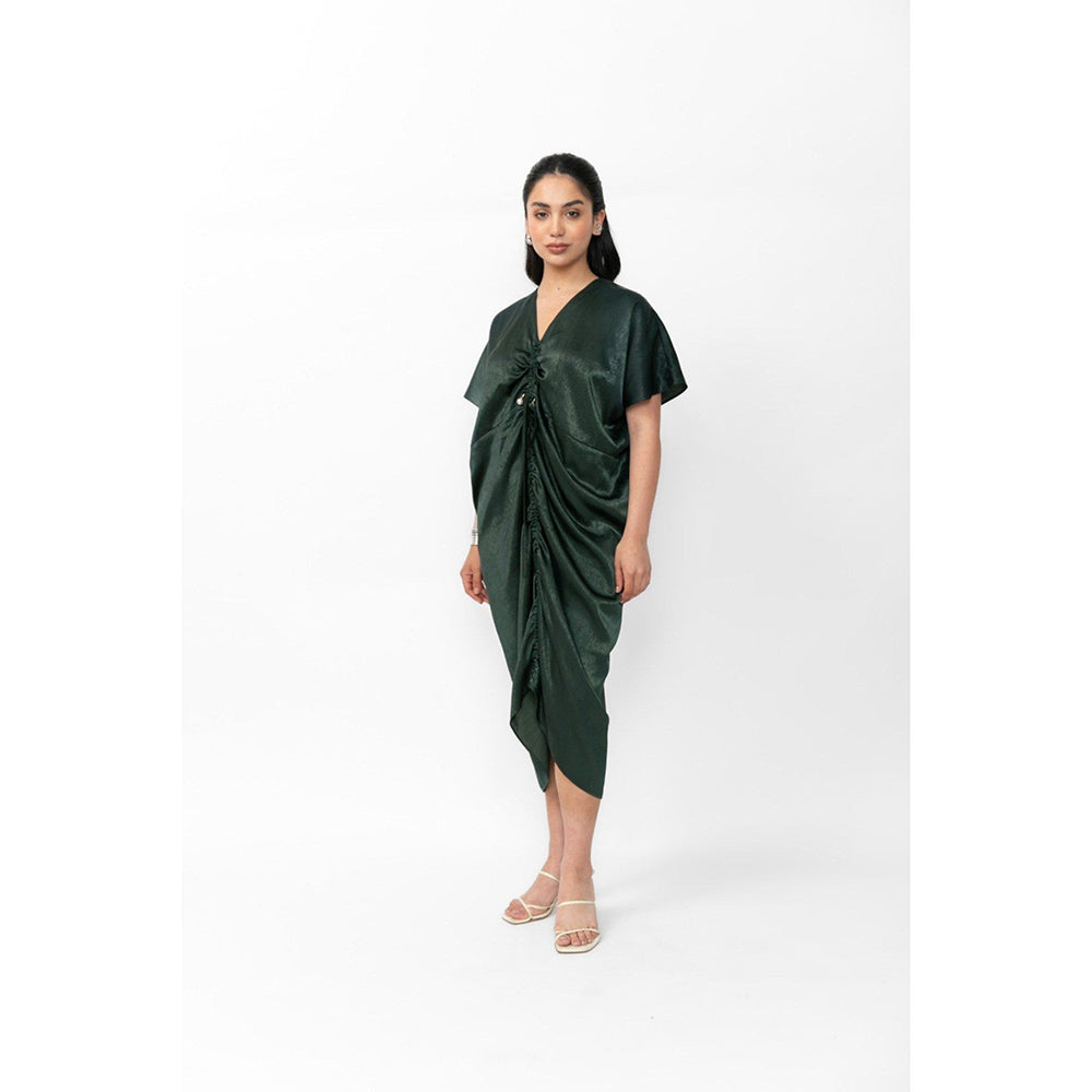 Contemponari Green Cloud Midi Dress