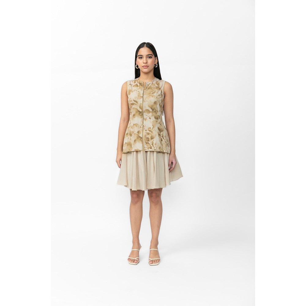 Contemponari Printed Regular Mirage Top