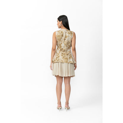 Contemponari Printed Regular Mirage Top