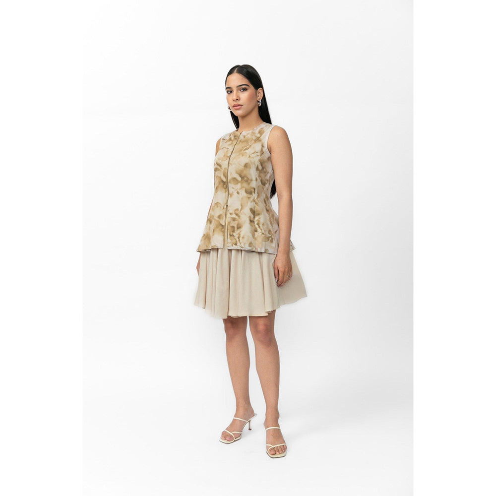 Contemponari Printed Regular Mirage Top