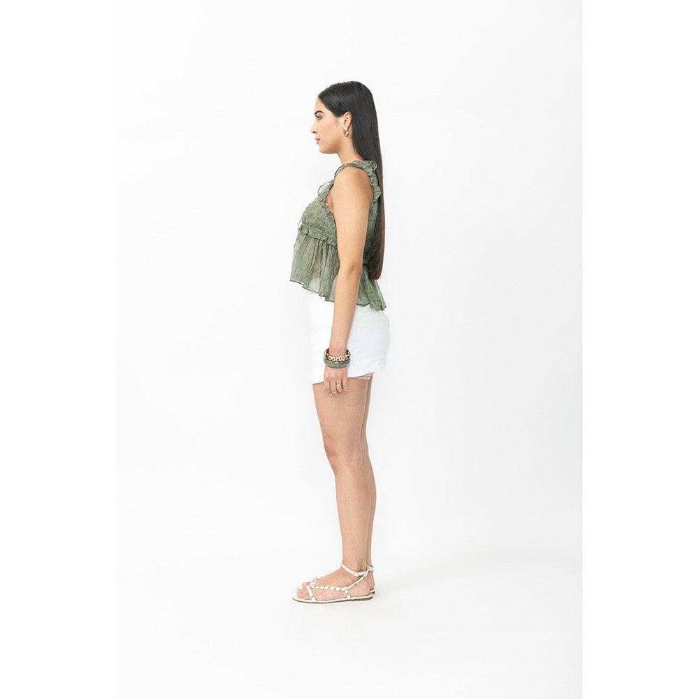 Contemponari Printed Regular Sil Top