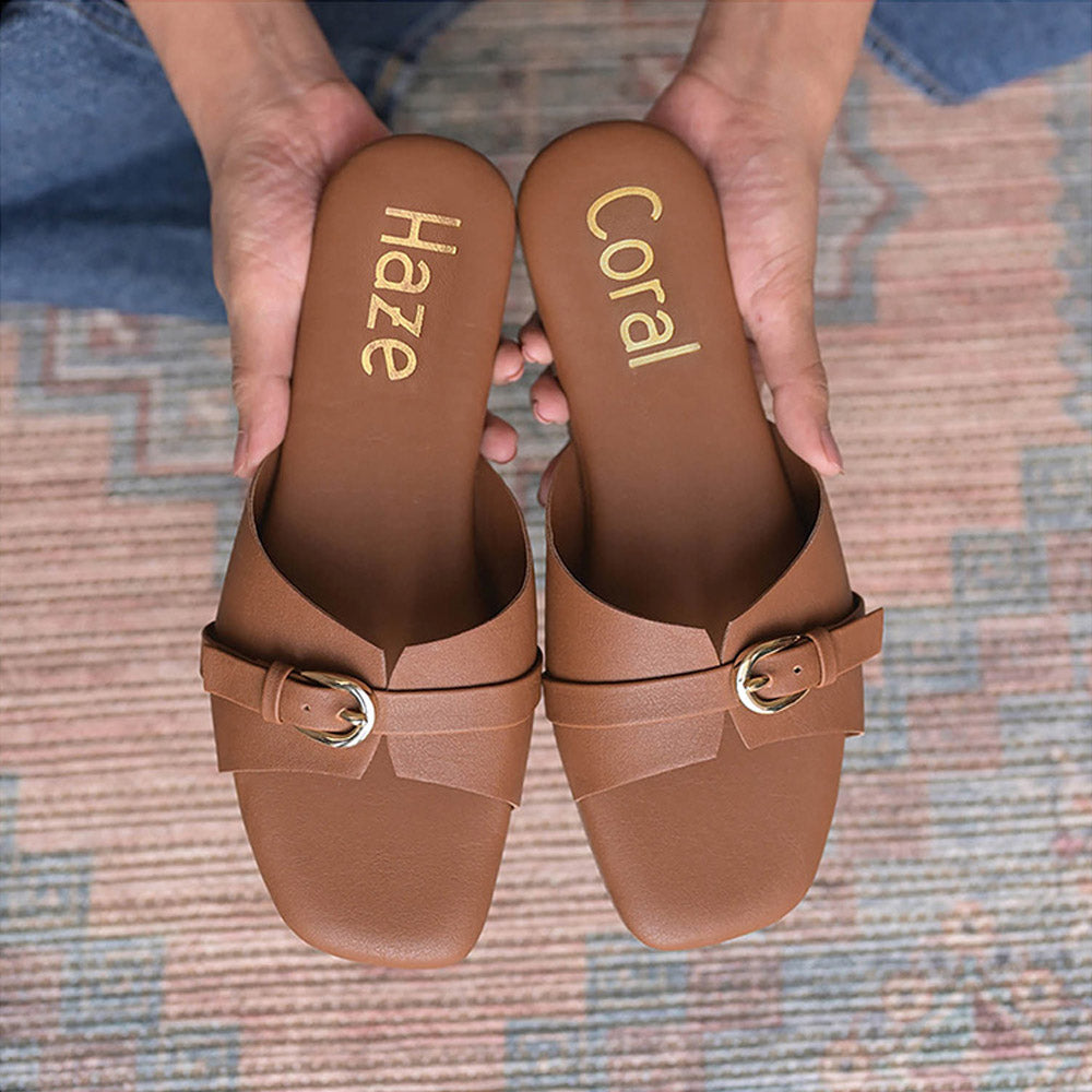 Coral Haze Tan Casual Flats