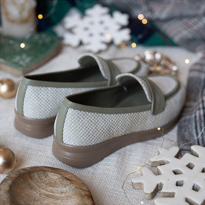 Coral Haze Vegan Leather Womem Platform Loafers Ivory