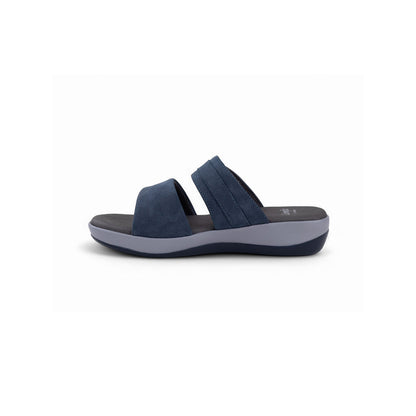 Coral Haze Navy Blue Vegan Leather Women Sandals