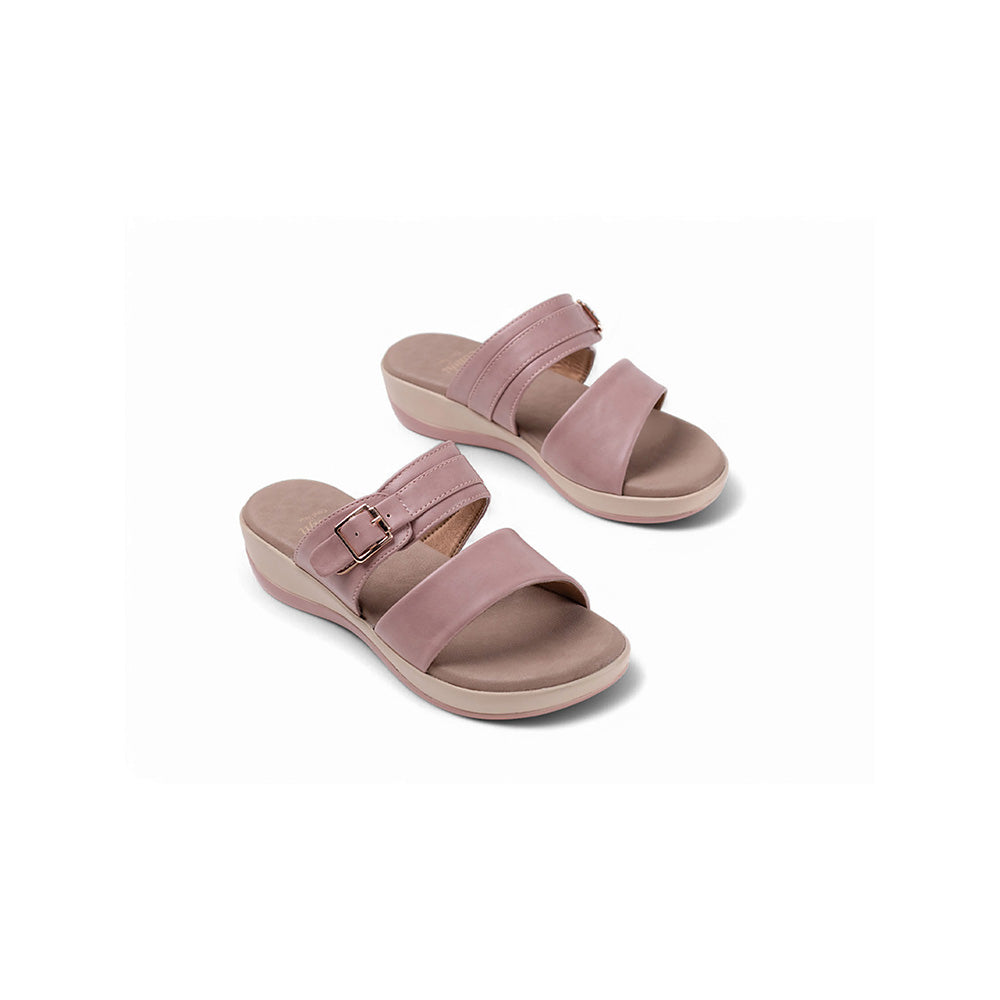 Coral Haze Pink Vegan Leather Women Sandals