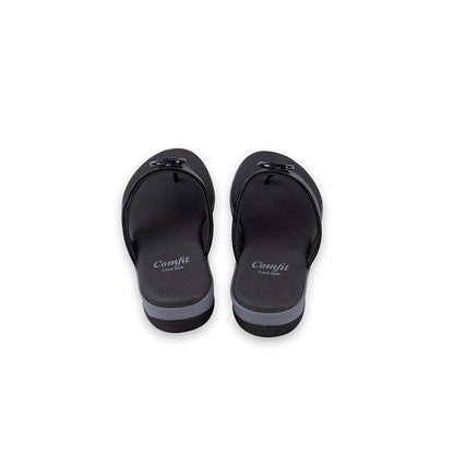 Coral Haze Black Vegan Leather Women Sandals