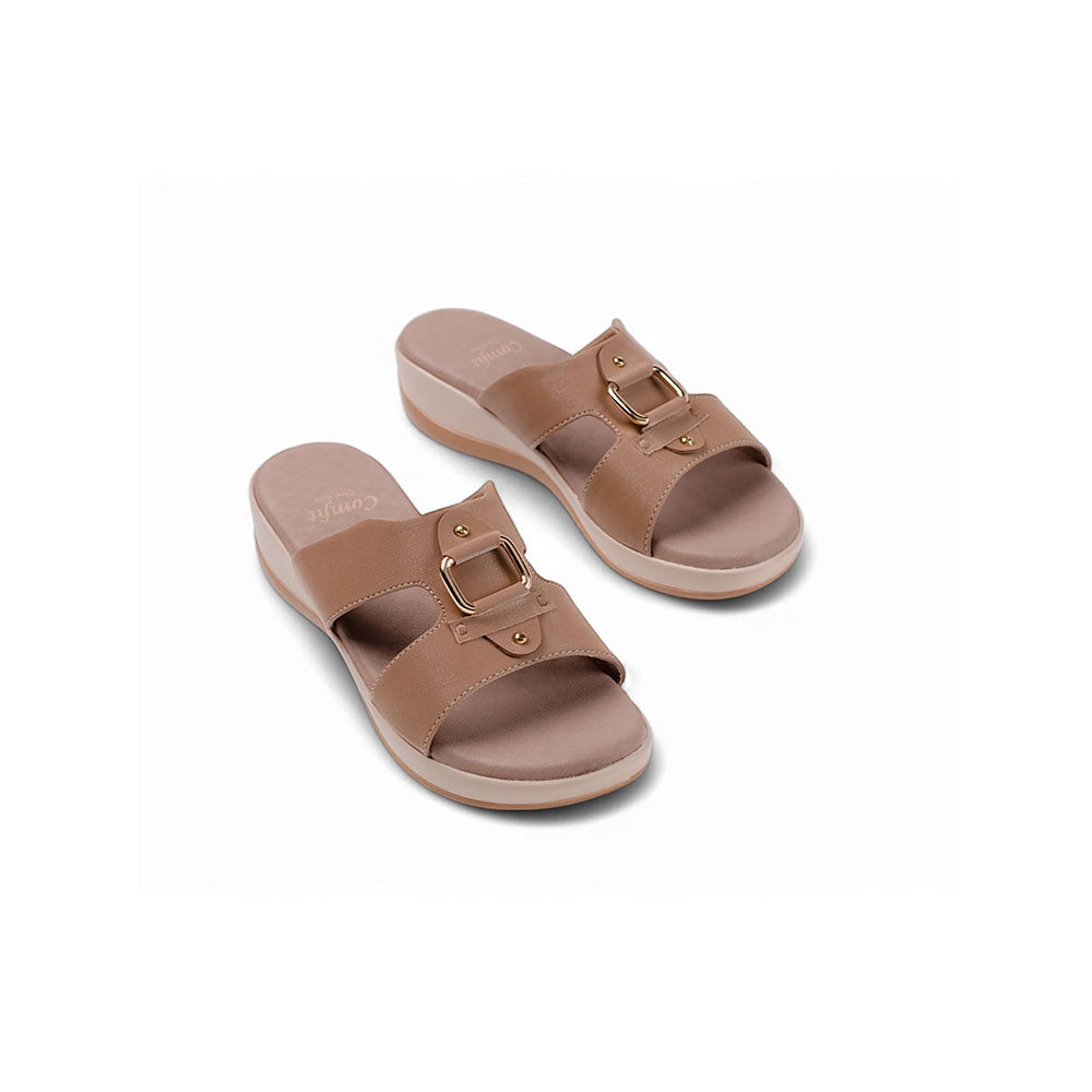 Coral Haze Beige Vegan Leather Women Sandals