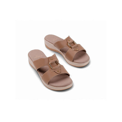 Coral Haze Beige Vegan Leather Women Sandals