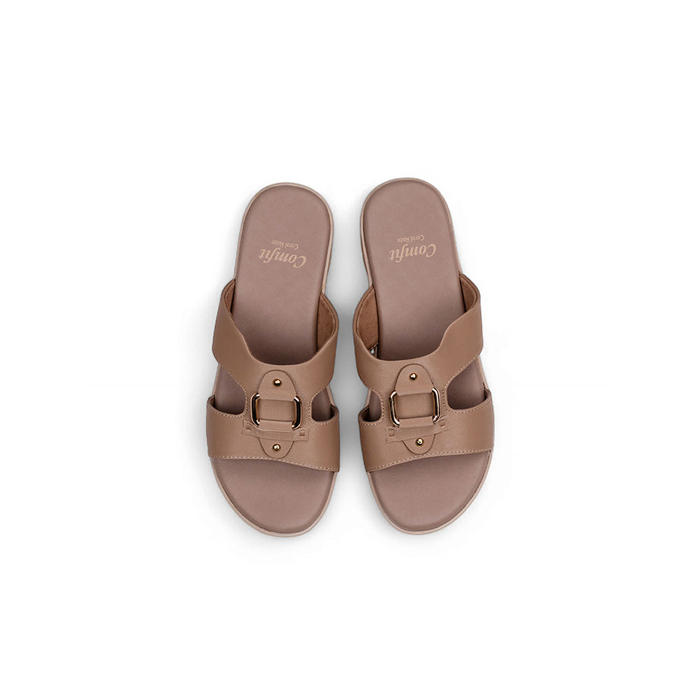 Coral Haze Beige Vegan Leather Women Sandals