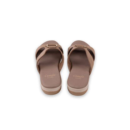 Coral Haze Beige Vegan Leather Women Sandals