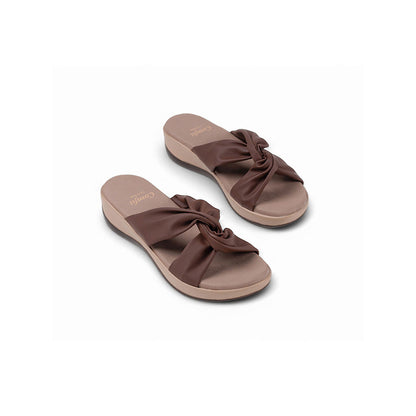 Coral Haze Brown Vegan Leather Women Sandals