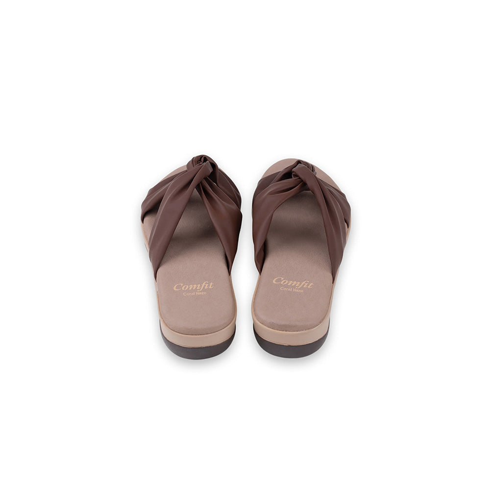 Coral Haze Brown Vegan Leather Women Sandals