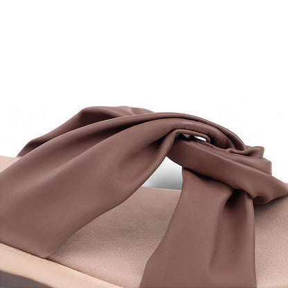 Coral Haze Brown Vegan Leather Women Sandals