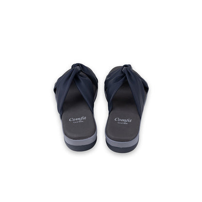 Coral Haze Navy Blue Vegan Leather Women Sandals