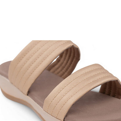 Coral Haze Gold Vegan Leather Women Sandals