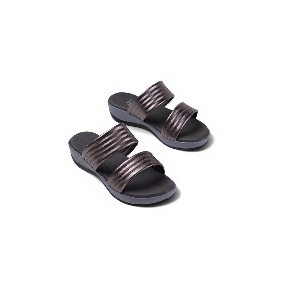 Coral Haze Metallic Vegan Leather Women Sandals