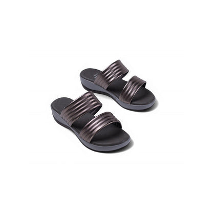 Coral Haze Metallic Vegan Leather Women Sandals