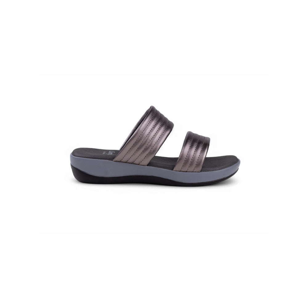 Coral Haze Metallic Vegan Leather Women Sandals