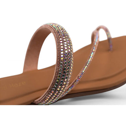 Coral Haze Tan Lume One Toe Flat for Women