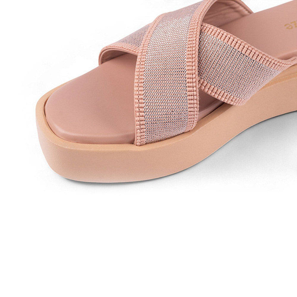 Coral Haze Peach Nomad Platform Sandals for Women