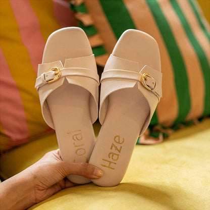 Coral Haze Ivory Dana Flats for Women
