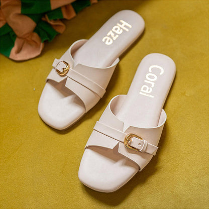 Coral Haze Ivory Dana Flats for Women