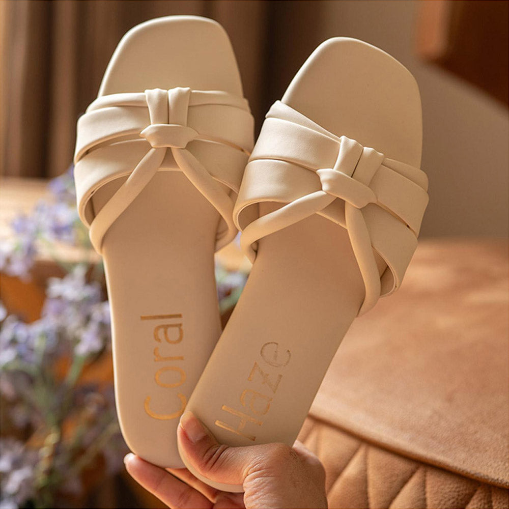 Coral Haze Ivory Gigi Flats for Women