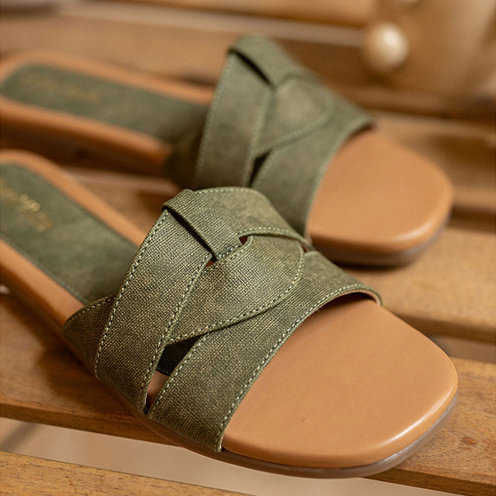 Coral Haze Olive Denver Flats for Women