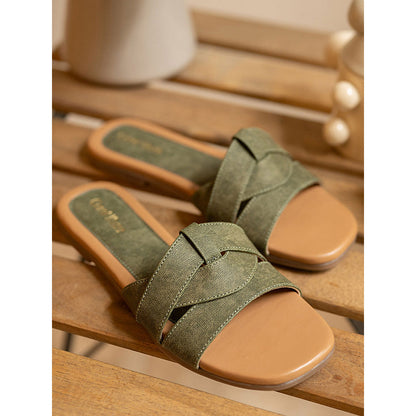 Coral Haze Olive Denver Flats for Women