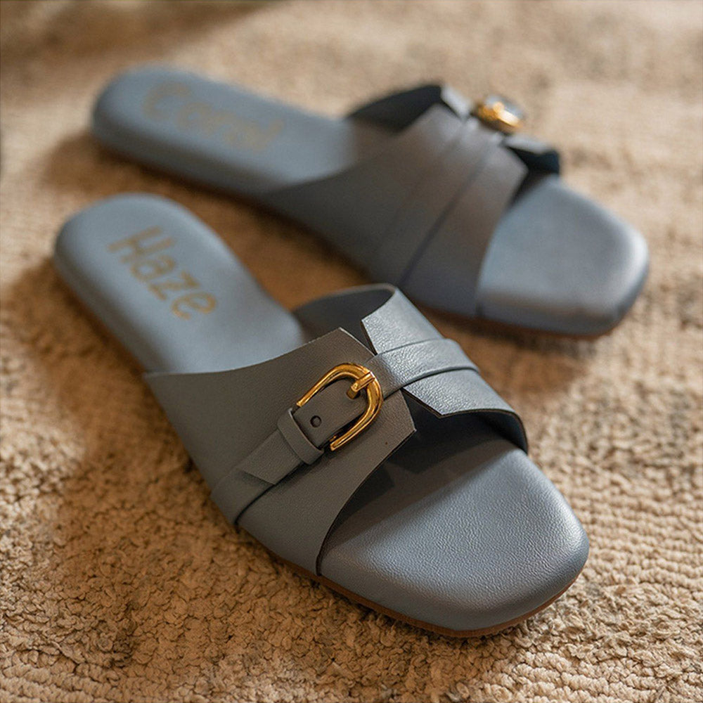 Coral Haze Blue Dana Flats for Women