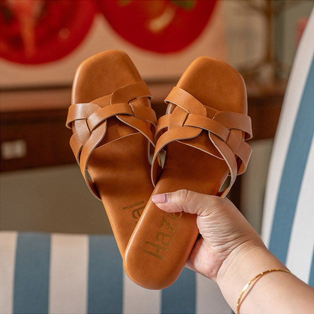 Coral Haze Tan Adele Flats for Women