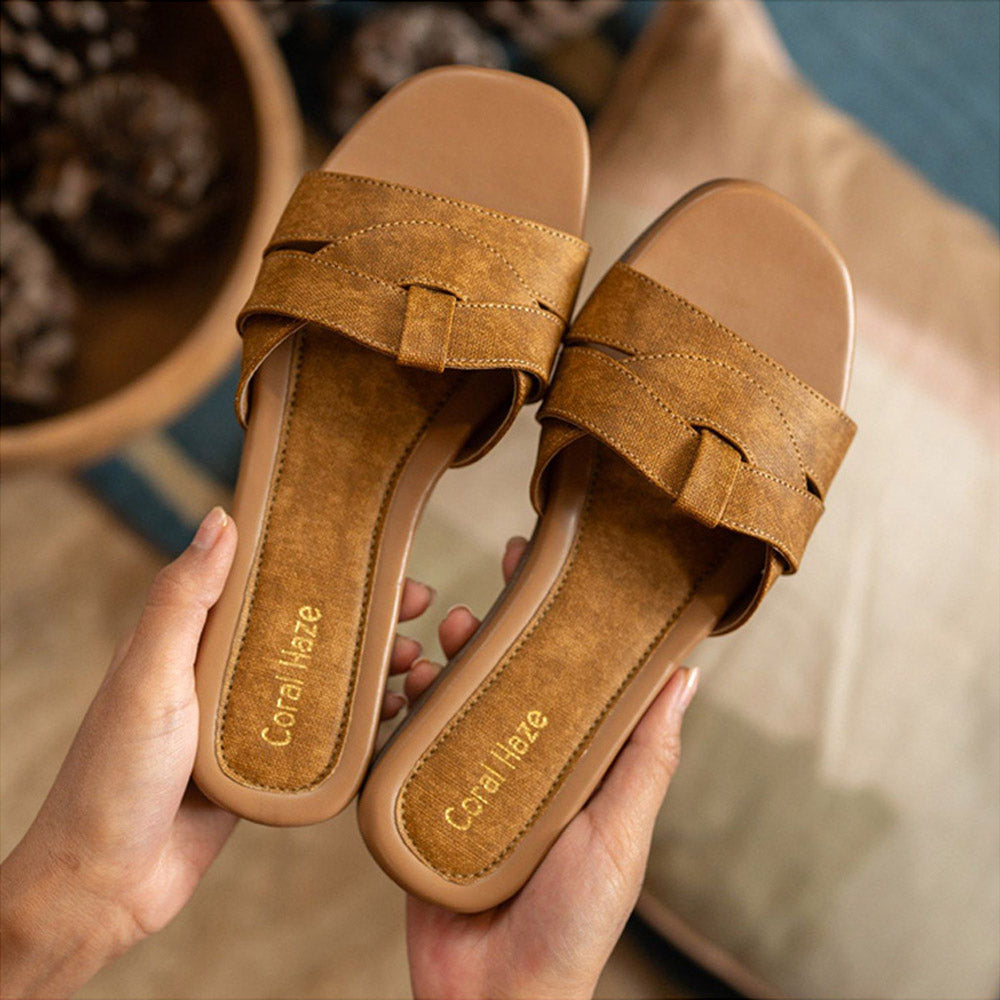 Coral Haze Tan Denver Flats For Women