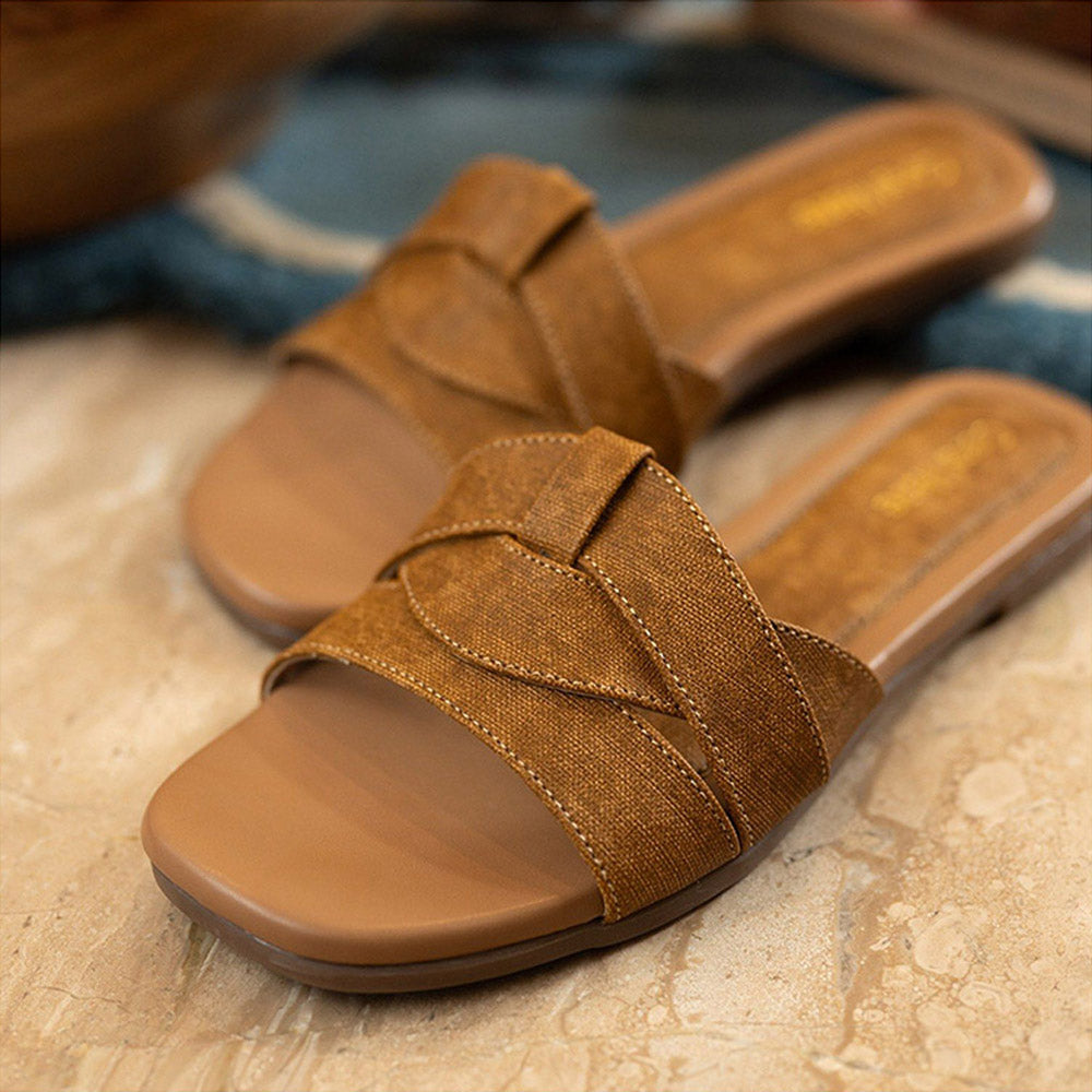 Coral Haze Tan Denver Flats For Women