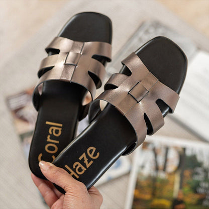 Coral Haze Silver Mira Flat For Women