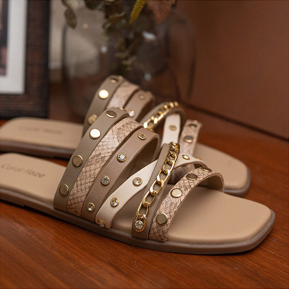 Coral Haze Beige Christina Flat For Women