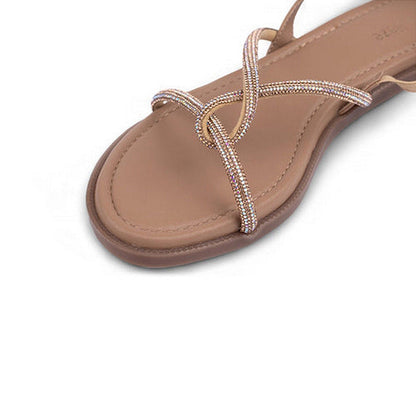 Coral Haze Shimmera Gold Sandals