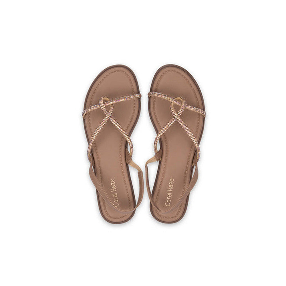 Coral Haze Shimmera Gold Sandals
