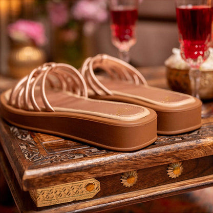 Coral Haze Women Gold Demi Flats