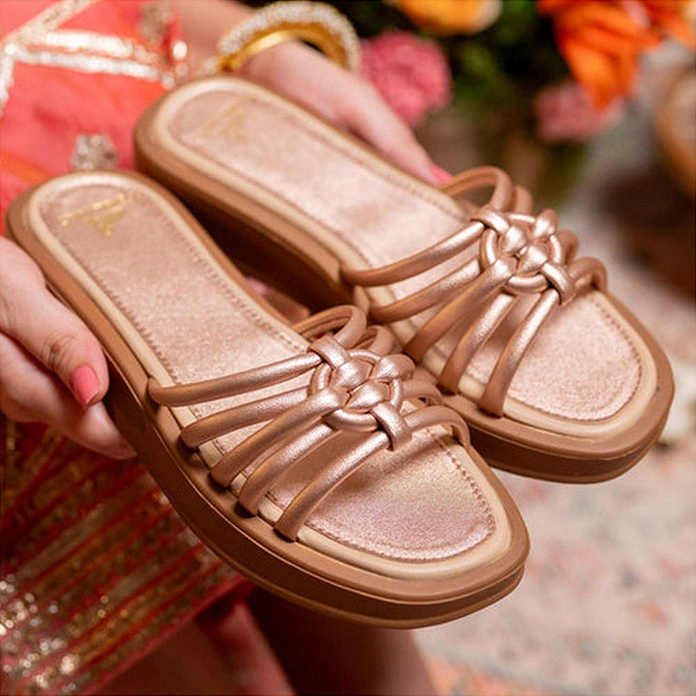 Coral Haze Women Gold Demi Flats